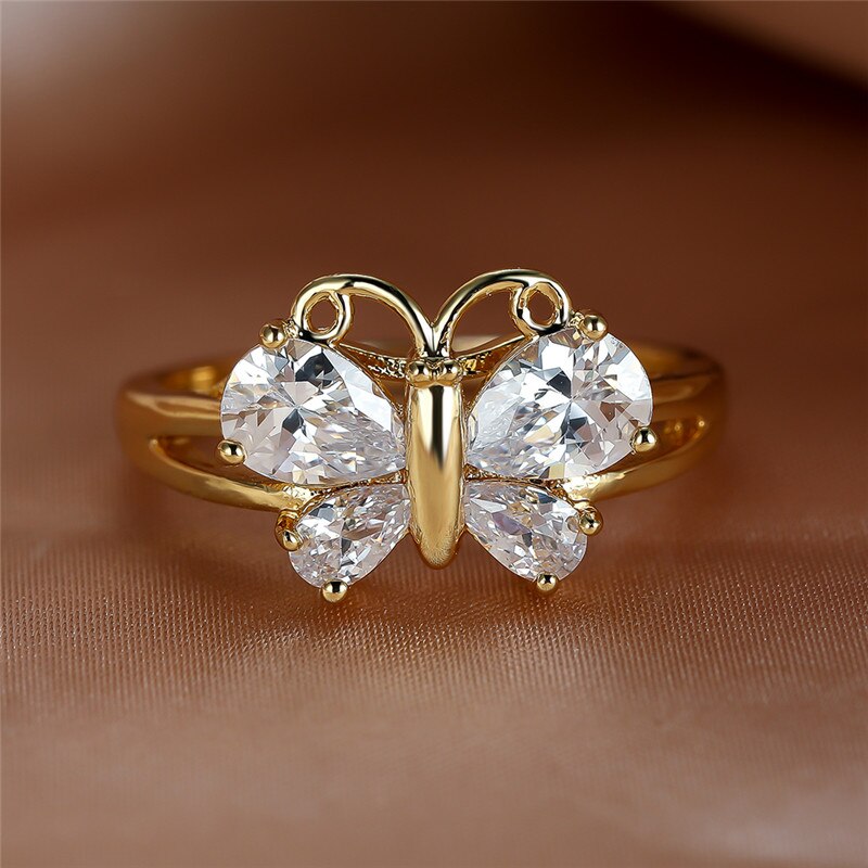 Gold Butterfly Ring